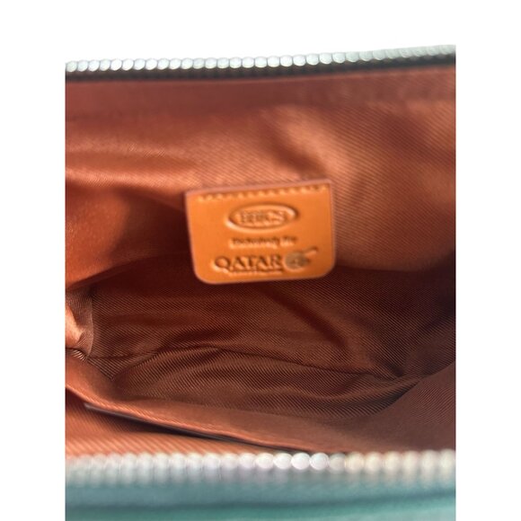 BRICS Green Frame Leather Travel Cosmetic Makeup Toiletry Bag - Picture 6 of 6